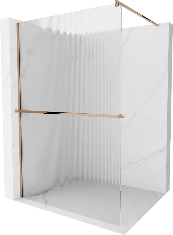 Ścianka prysznicowa Mexen Kioto+ różowe złoto 120x200 cm 800-120-121-60-09 1 szt.