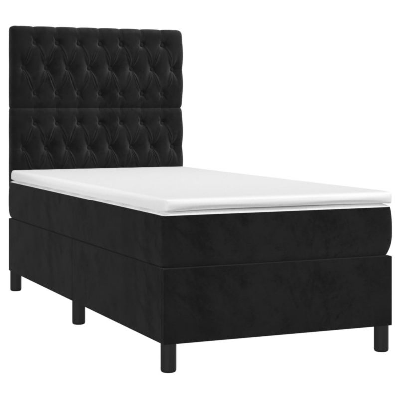 Łóżko kontynentalne WaszeMeble 90x200 cm czarny WM-3136283 1 szt.