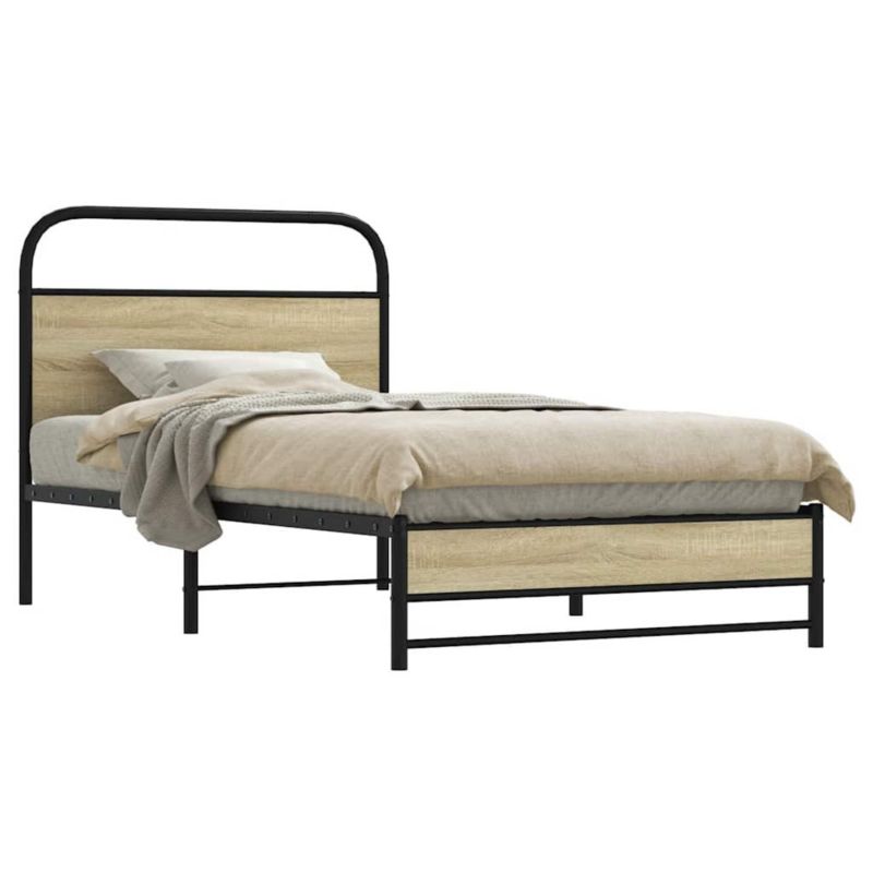 Łóżko metalowe WaszeMeble 90x200 cm brązowe WM-4100421 1 szt.