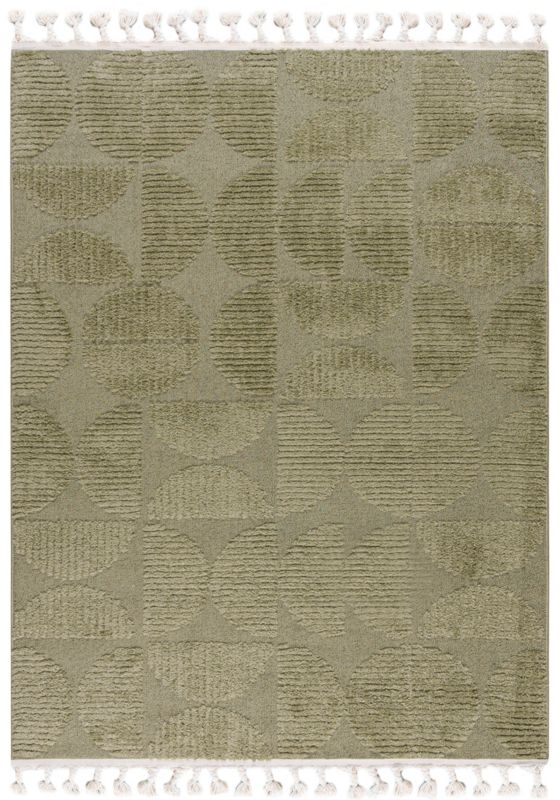 Dywan Wewnętrzny Pisa Foresta Prostokąt Mazovia 140x200 cm Zielony Motyw Geometryczny 1 szt.