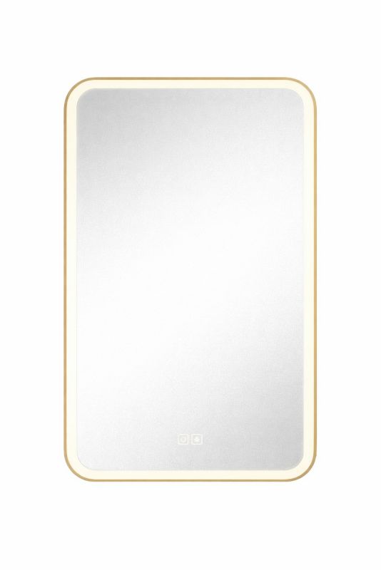 Lustro podświetlane Cordia Plus Tender Line Premium LED w złotej ramie 90x50cm z włącznikiem dotykowym i matą grzewczą 1szt.
