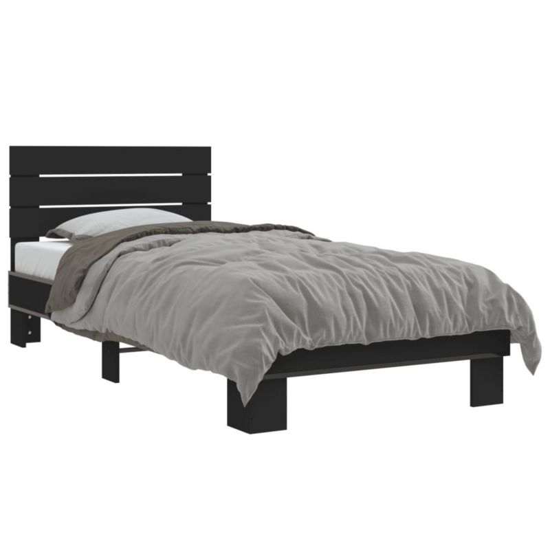 Łóżko metalowe WaszeMeble 90x200 cm czarna WM-845742 1 szt.