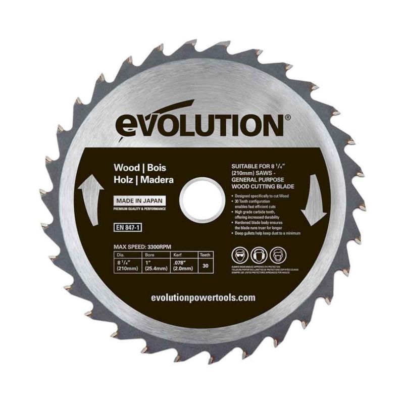 Piła widiowa Evolution do cięcia drewna 210mm / 30z do pił ukośnych 1 szt.