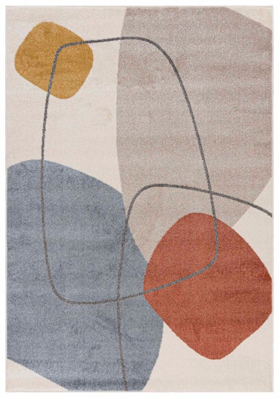 Dywan Wewnętrzny LUCY Mazovia Prostokątny 200 x 300 cm Beżowy Grafitowy Motyw Geometryczny 1 szt.