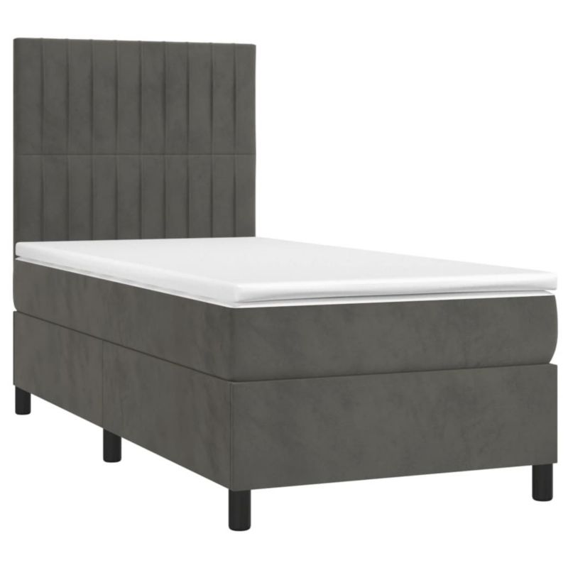 Łóżko kontynentalne WaszeMeble 90x200 cm szary WM-3136222 1 szt.