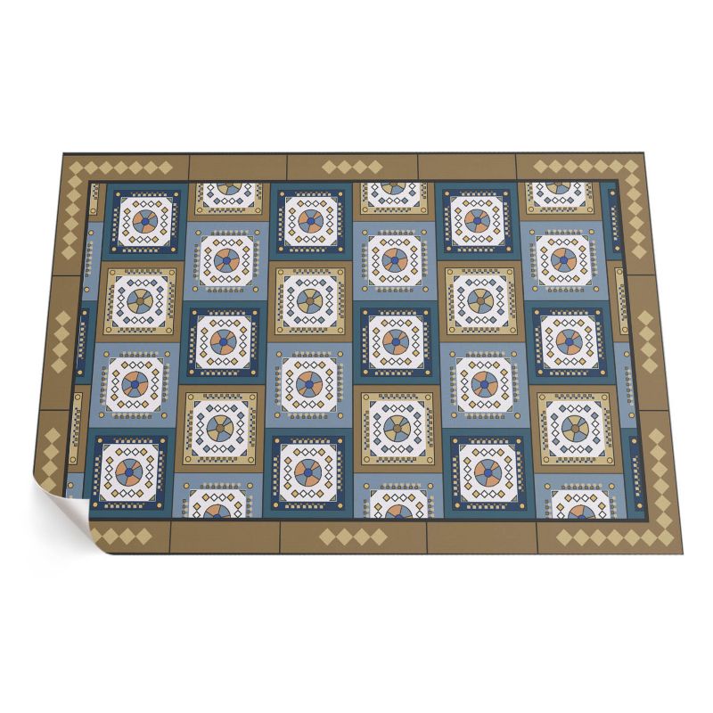 Dywan Winylowy Z Nadrukiem ArtPrintCave 80x120 cm Geometryczna kostka wzór w stylu retro 1 szt.