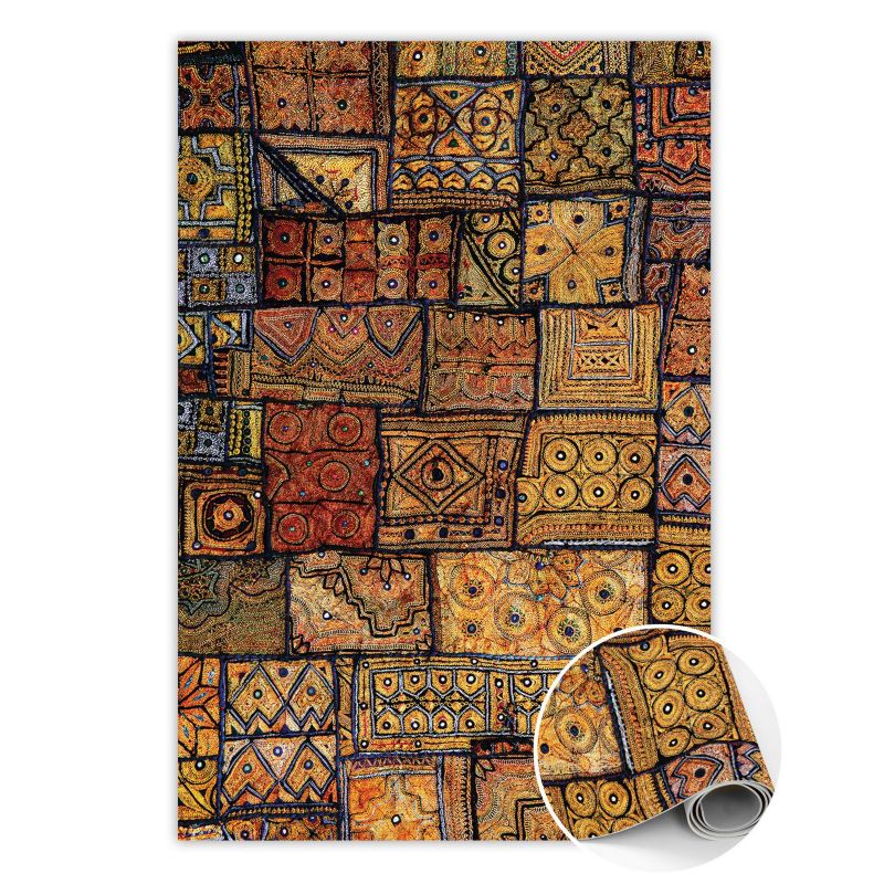 Dywan Tulup Winylowy 80x120 cm Turecka mozaika Do Salonu Dekoracyjny 1 szt.