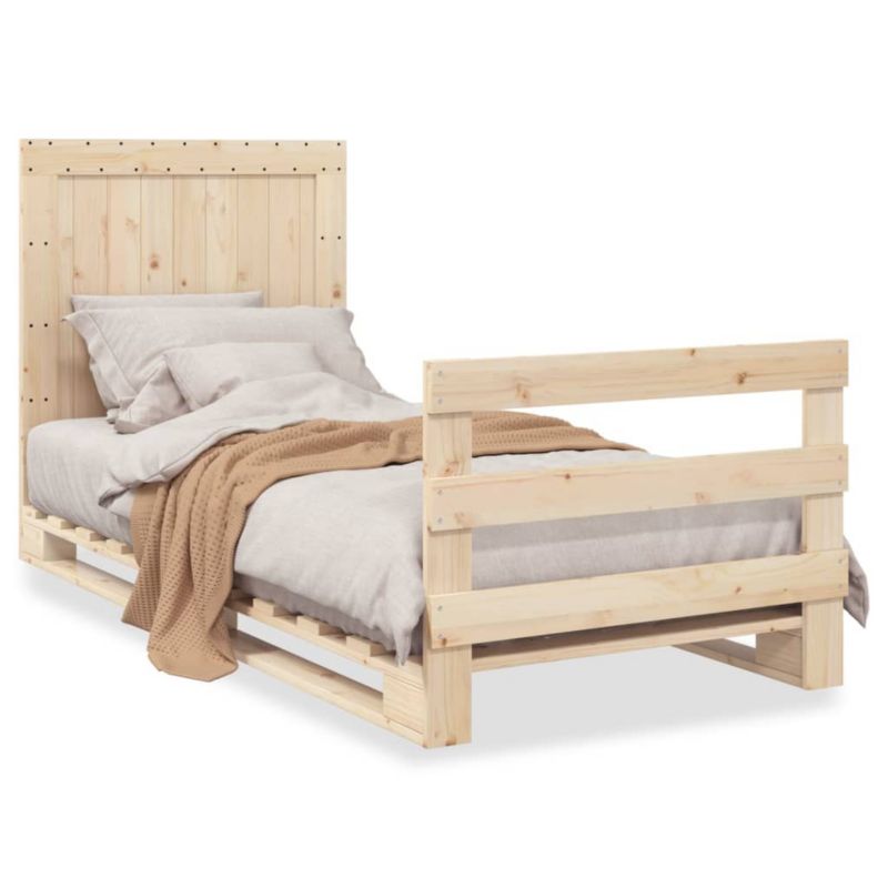 Łóżko drewniane WaszeMeble 90x200 cm brązowe WM-3281538 1 szt.