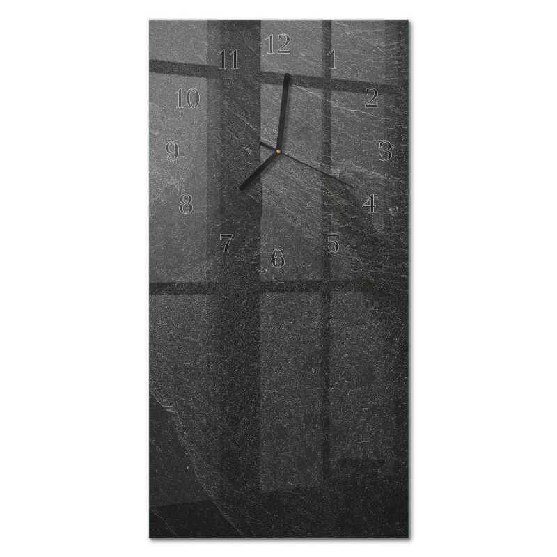 Dekoracyjny Zegar Ścienny Tulup 30x60 cm z Czarnymi Wskazówkami Marmur 1 szt.