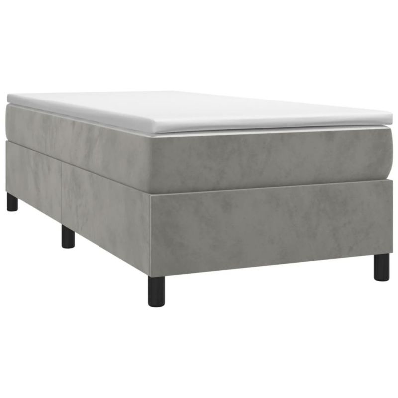 Łóżko tapicerowane WaszeMeble 90x200 cm jasnoszara WM-3121096 1 szt.