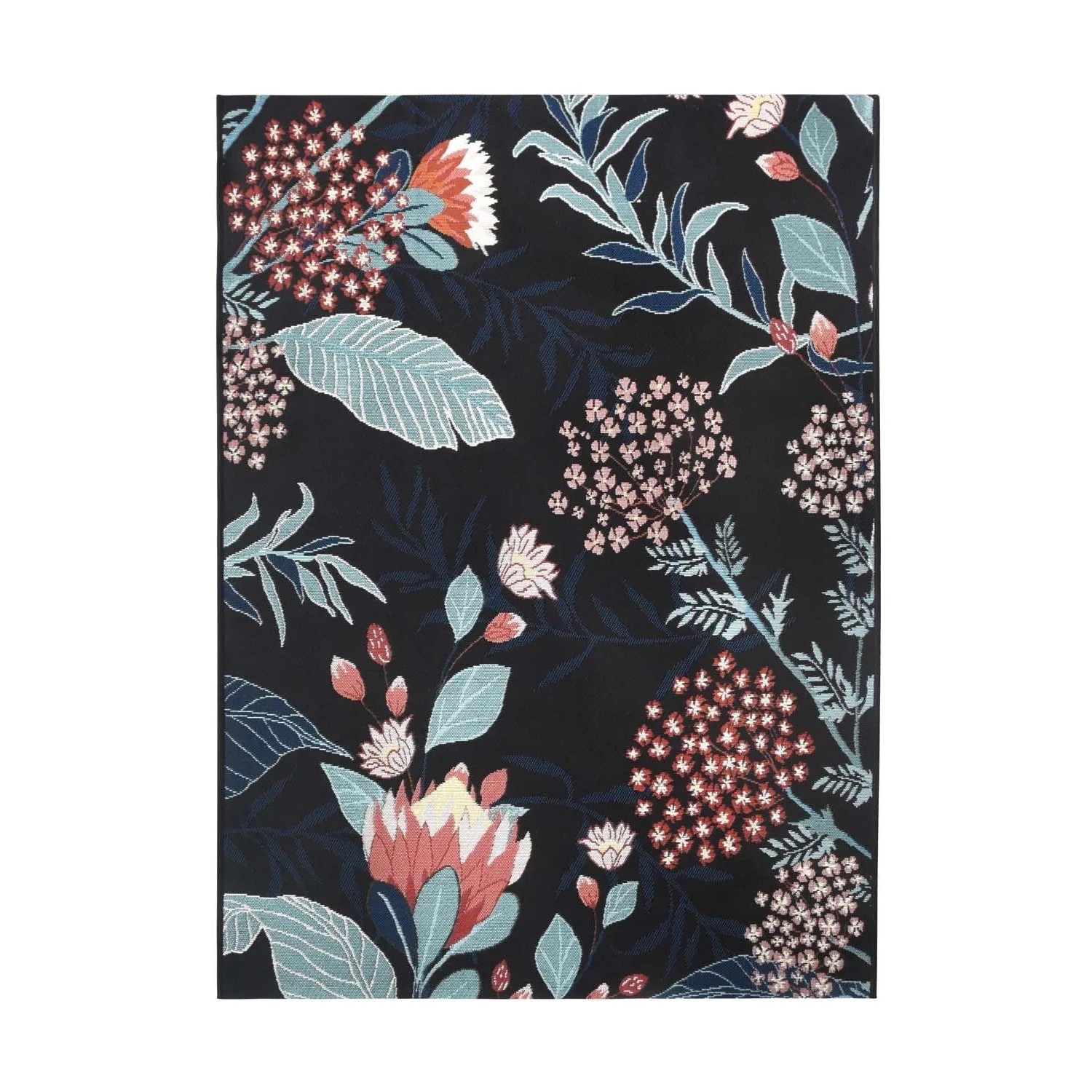 Indavo Dywan BORNEO kwiaty 133 x 190 cm niebieskie