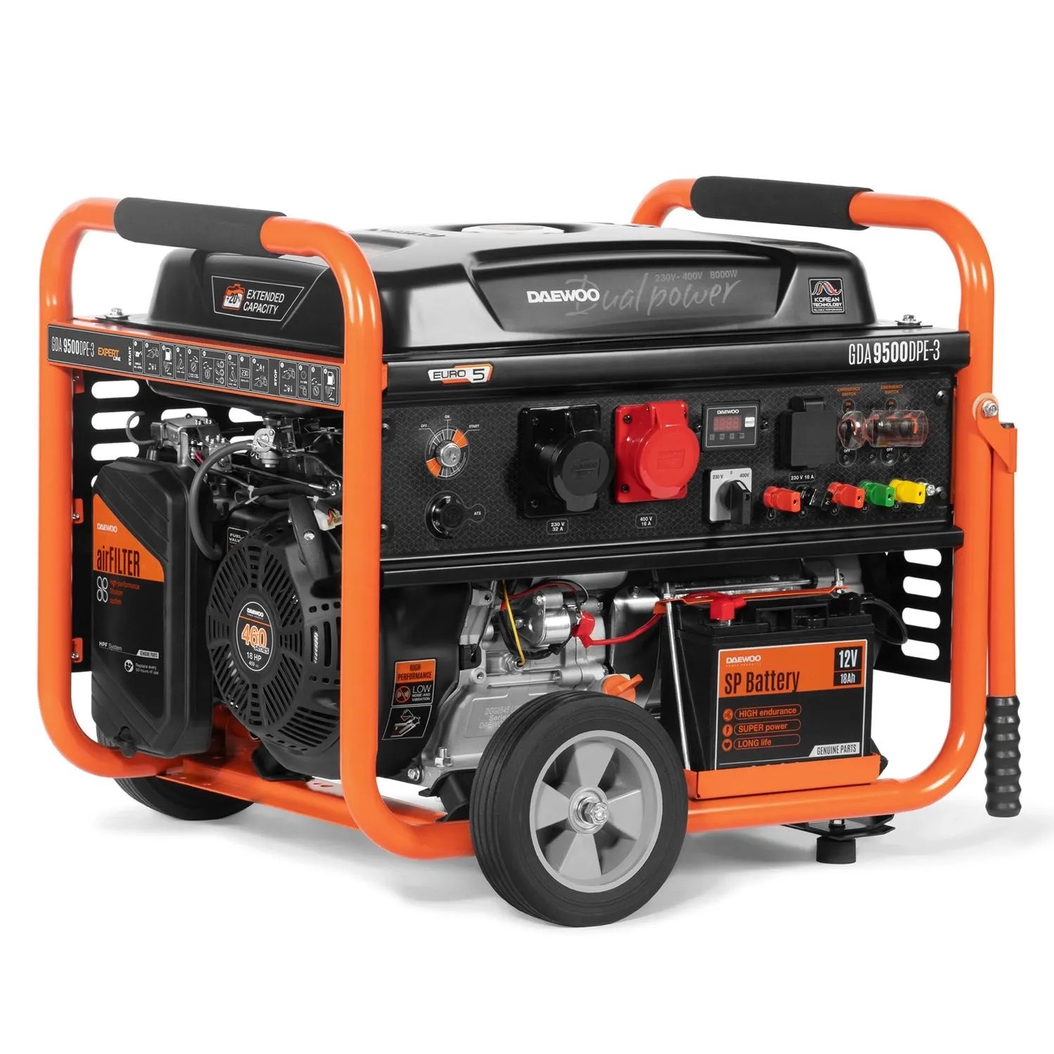 DAEWOO Agregat prądotwórczy benzynowy GDA 9500DPE-3 8000W