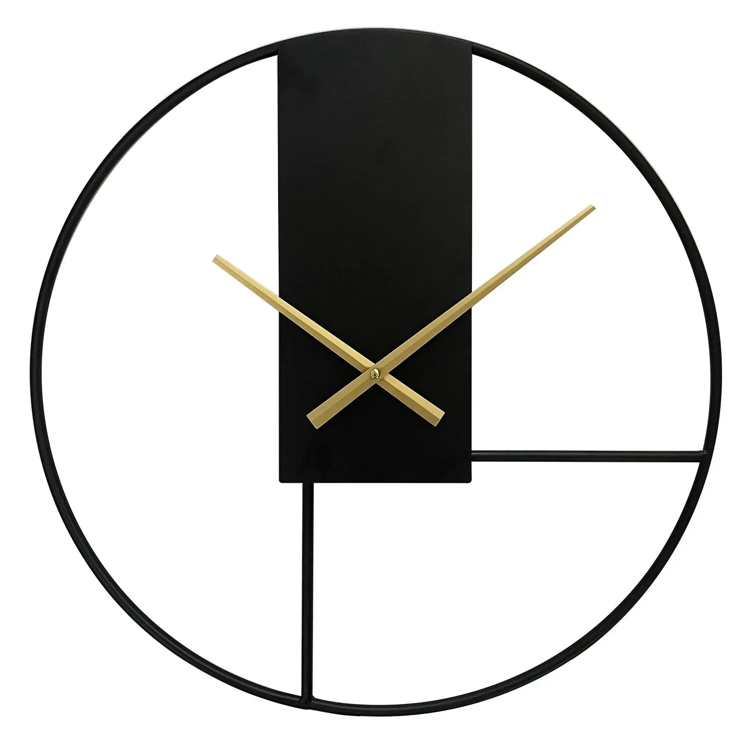 Zegar ścienny Timo śr. 50cm czarno-złoty