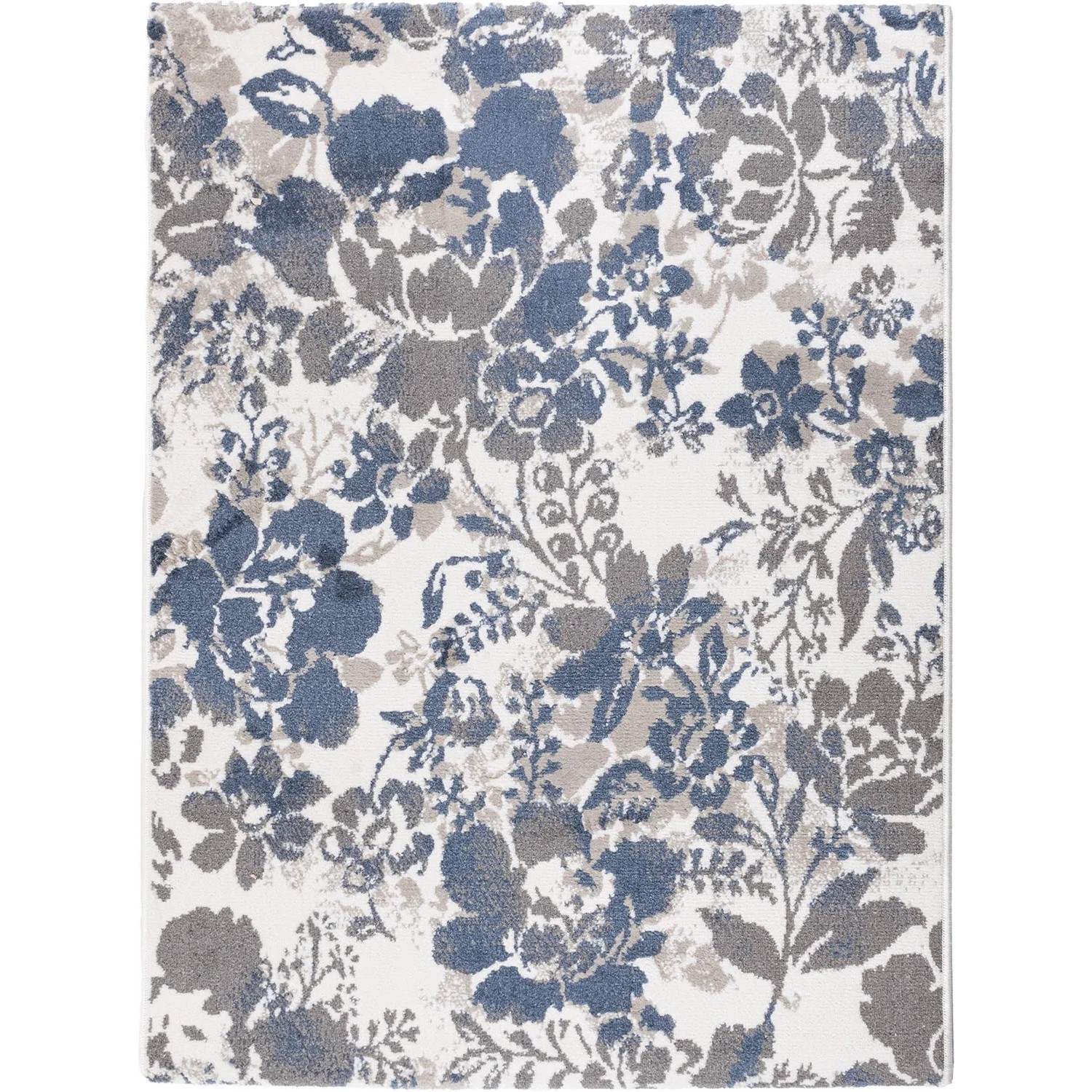 Multidecor Dywan NORMAN kwiaty 67 x 120 cm szaro-niebieski