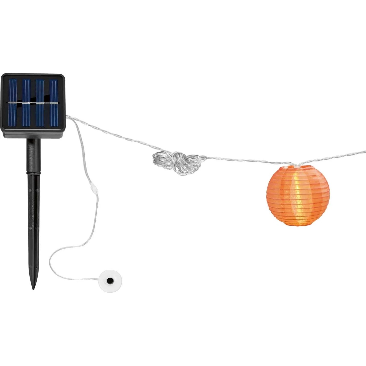 Girlanda solarna 10xLED ciepła biel IP44 3,8m multikolor