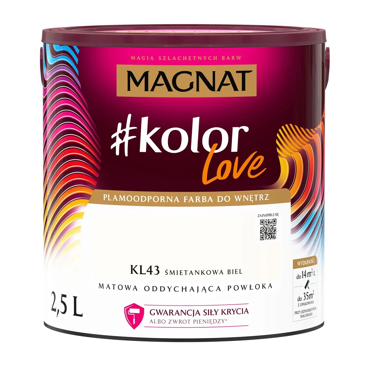 Farba Magnat KolorLove śmietankowa biel 2,5l
