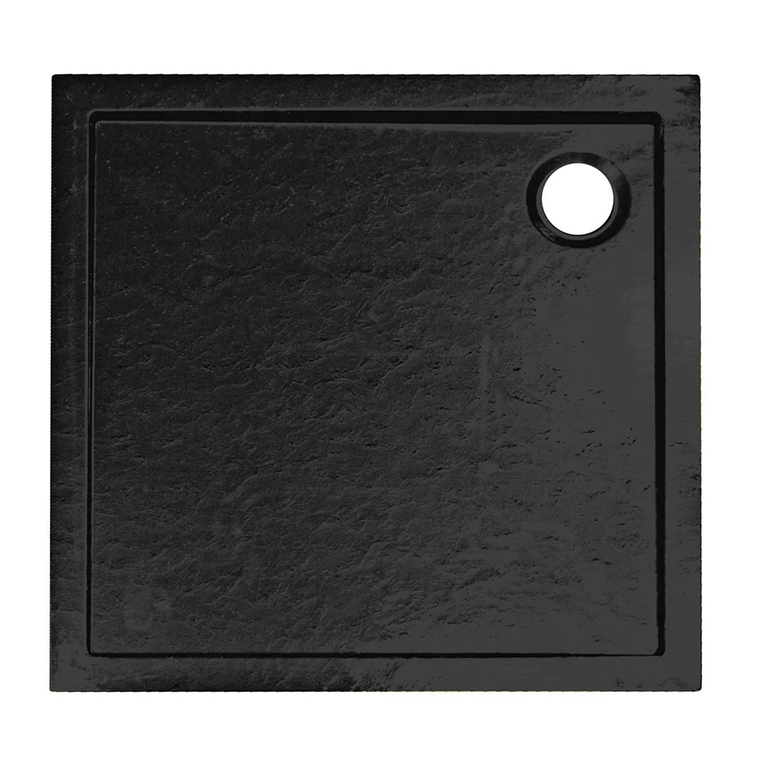Kerra Brodzik kwadratowy David 80 x 80 x 12 cm czarny