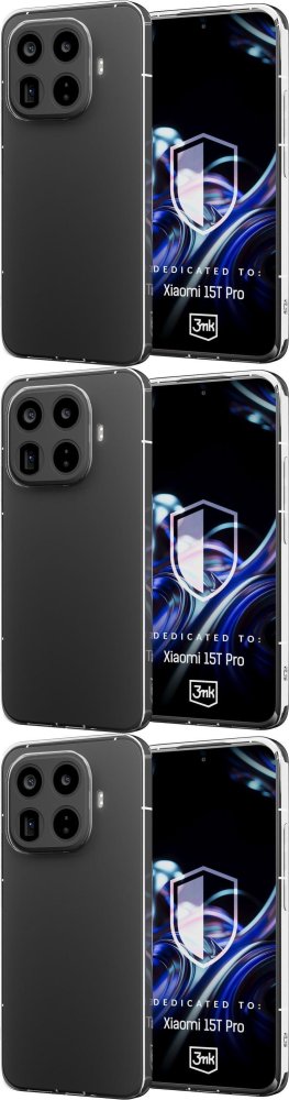 3x Etui na telefon 3mk Clear Case, do Xiaomi 15T Pro 5G, transparentny