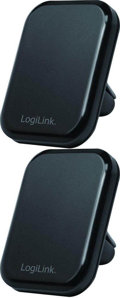 2x Uchwyt samochodowy LogiLink, Air Vent Mount, magnetyczny, na telefon, czarny