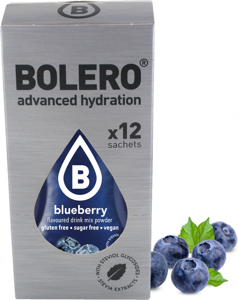 Napój w proszku Bolero Box Blueberry, jagodowy, 12 sztuk x 3g