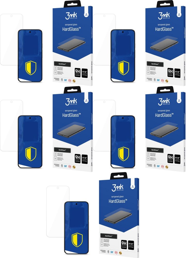 5x Szkło hartowane 3mk HardGlass, wzmocnione, do Google Pixel 10/Google Pixel 10 Pro