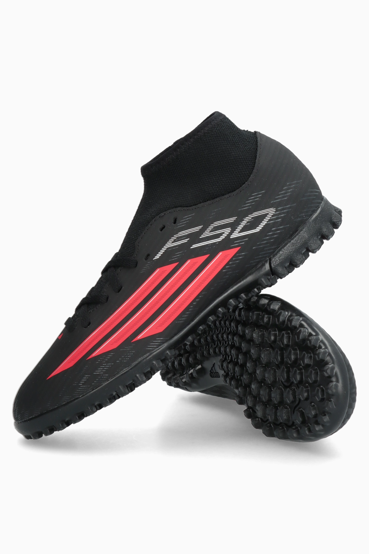 Turfy adidas F50 Club Mid TF Junior - Czarny