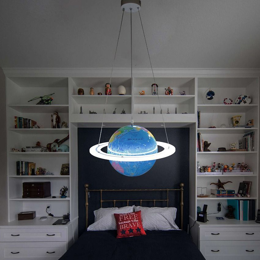 Abigali Glob lampa wisząca 1x48W LED niebieska GLOB