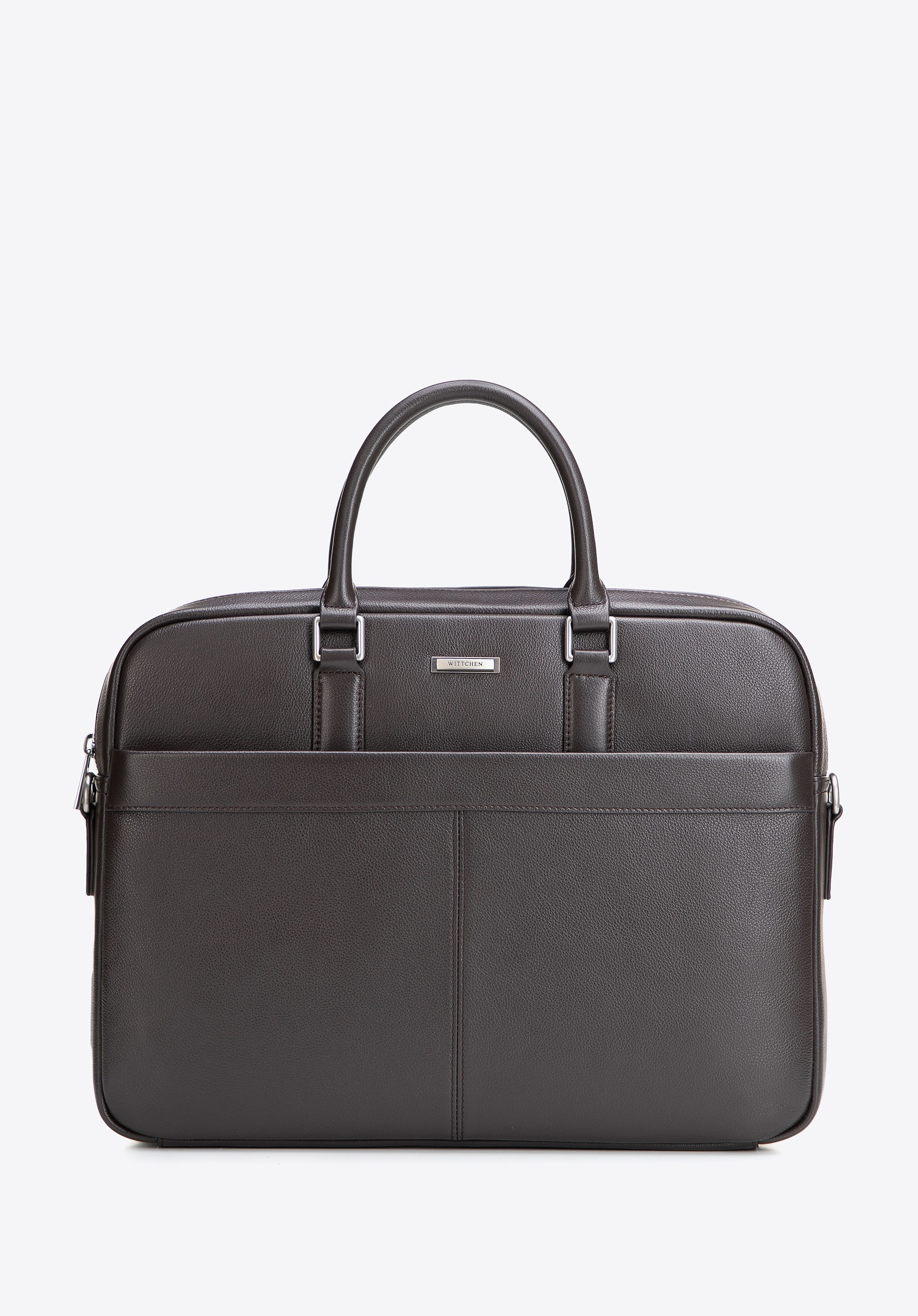 Męska torba na laptopa 15,6” z naturalnej skóry ciemny brąz