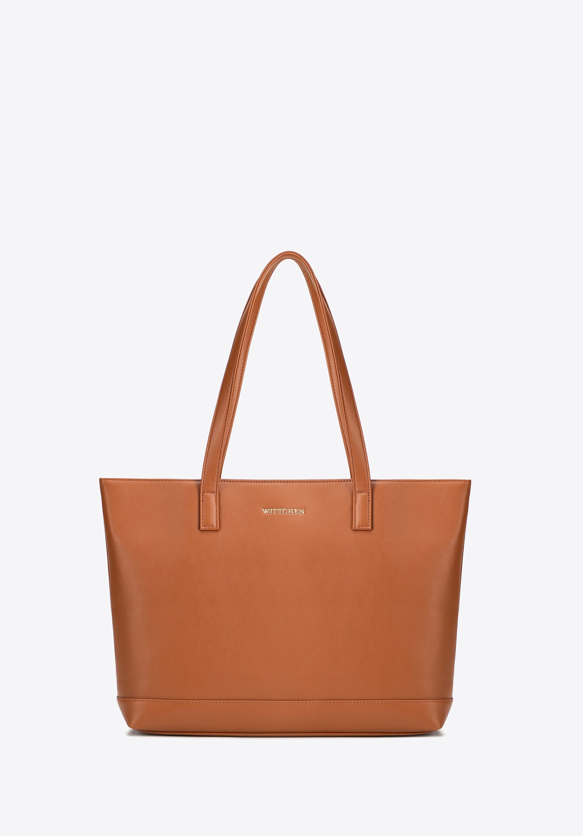 Damska torba na laptopa 15,6" z imitacji skóry brązowa