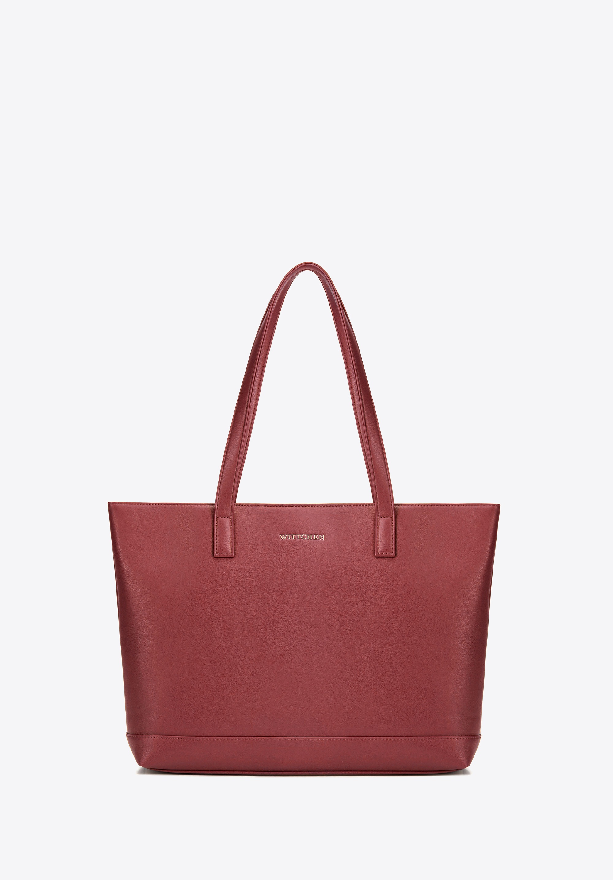 Damska torba na laptopa 15,6" z imitacji skóry bordowa