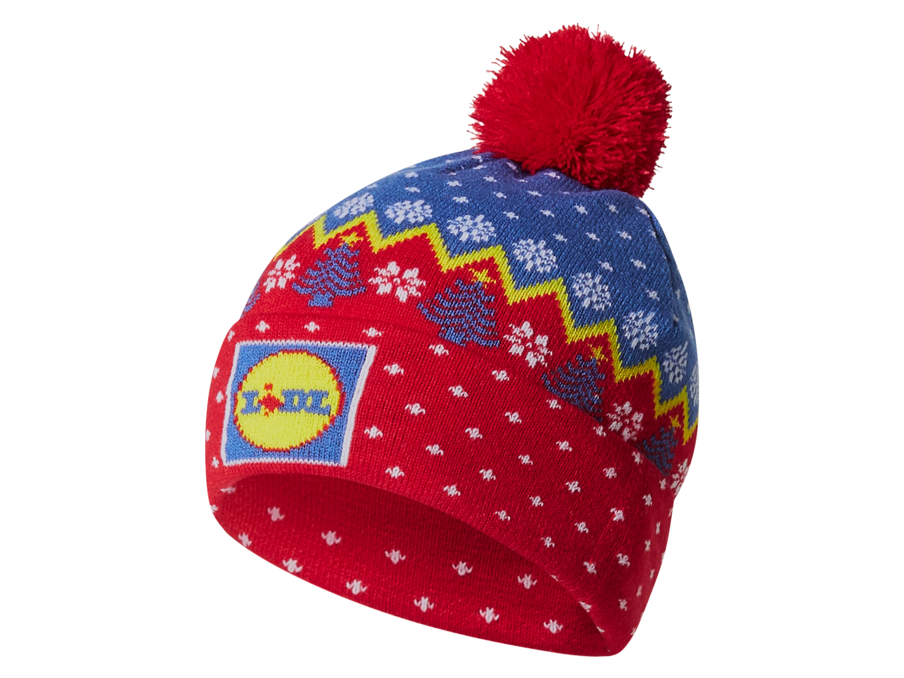 Czapka świąteczna unisex z kolekcji Lidl Fan Czerwony, S/M