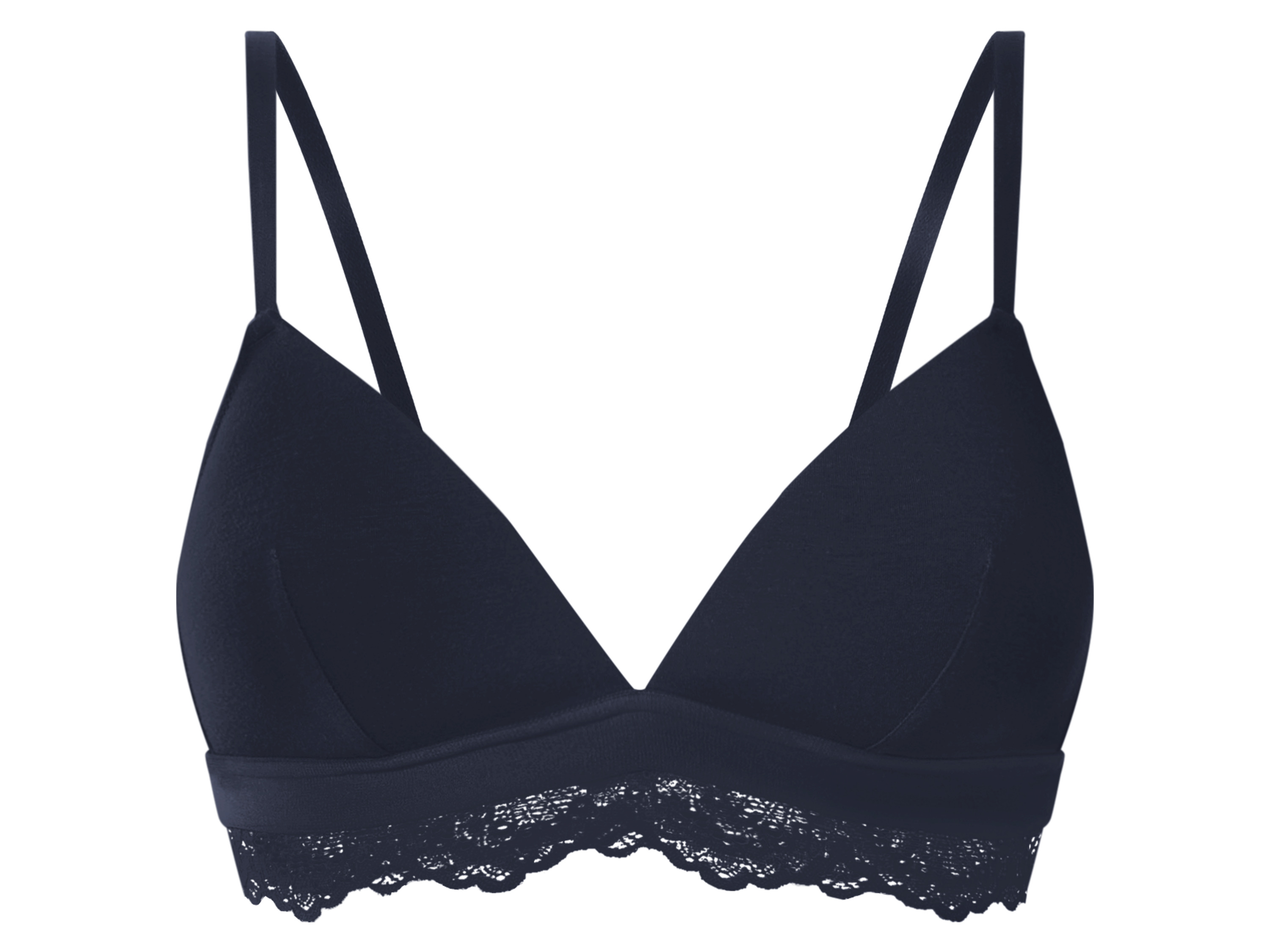 esmara Miękki biustonosz damski z koronką Granatowy, 85B
