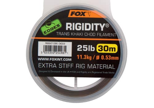 FOX ZYŁKA RIGIDITY CHOD FILAMENT TRANS KHAKI 25lb 0,53mm 30m