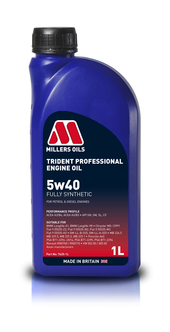 MILLERS OILS TRIDENT PROFESSIONAL 5W40 1L - Petrostar