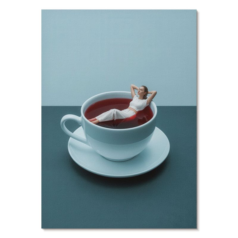Nowoczesny Plakat na Płótnie Tulup 21x29,7 cm (A4) Kąpiel w kawie Do sypialni, salonu, biura 1 szt.