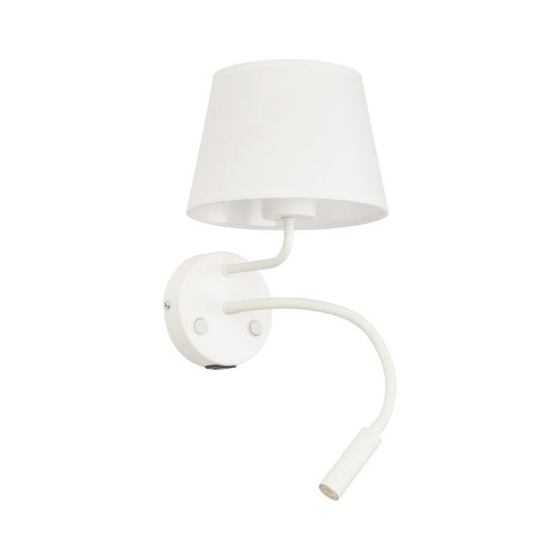 Kinkiet TK Lighting Maja biały 2 źródła E27 + G9 do czytania nad łóżko ładowarka USB -1szt.