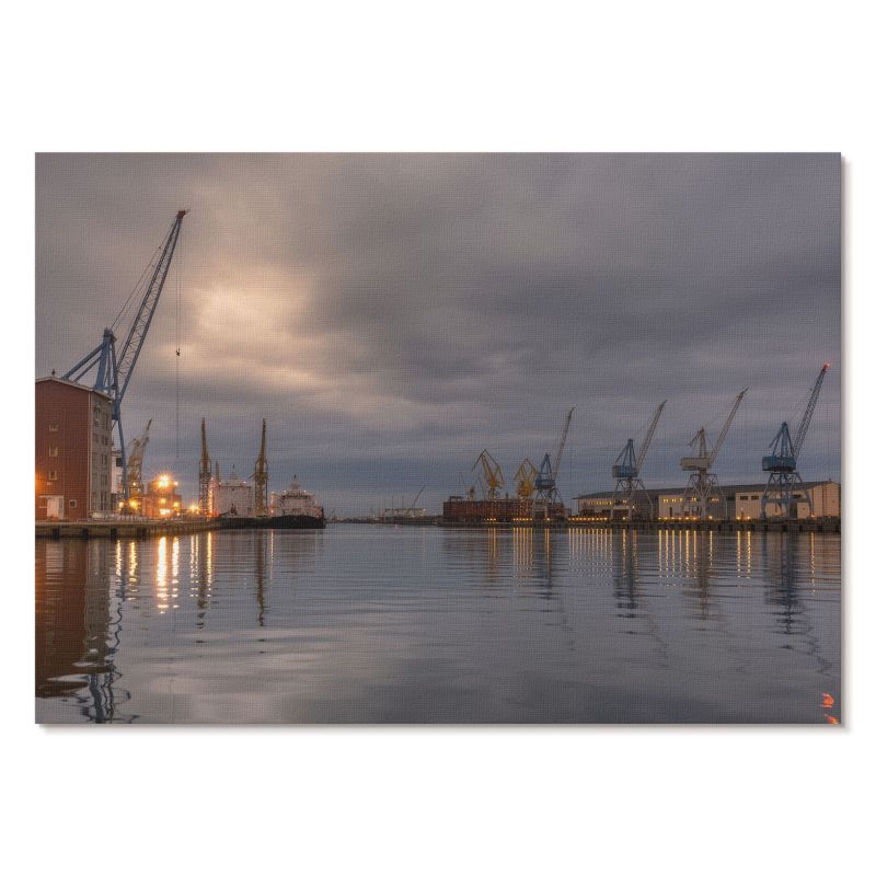 Nowoczesny Plakat na Płótnie Tulup 29,7x21 cm (A4) Industrialny pejzaż Do salonu, biura, sypialni 1 szt.