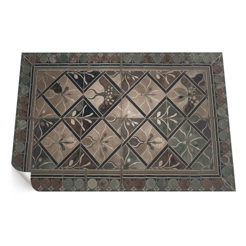 Zewnętrzny Dywan Winylowy ArtPrintCave 100x150 cm Elegancka geometria na kaflach vintage 1 szt.