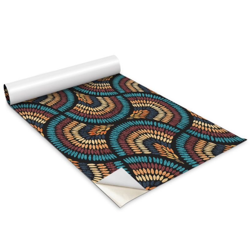 Okleina Na Szafki Kuchenne Wallfluent 100x50 cm Falisty Bohemian wzór Okleina Do Mebli DIY 1 rol.
