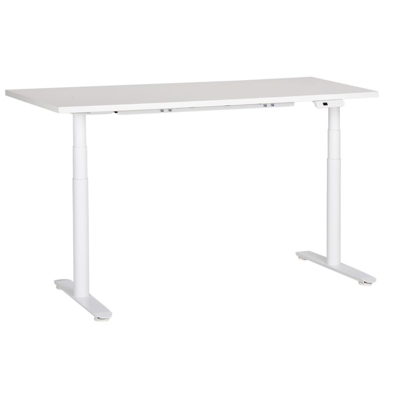 Biurko regulowane elektrycznie Destinas Biały 160 cm 72 cm 1 szt.