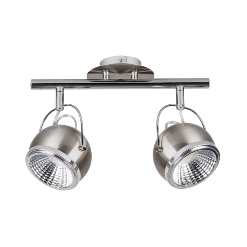 Lampa Sufitowa SPOT Light 2xGU10 LED 6W Satyna, Klasyczny Design od Polskiego Producenta, 1 szt.