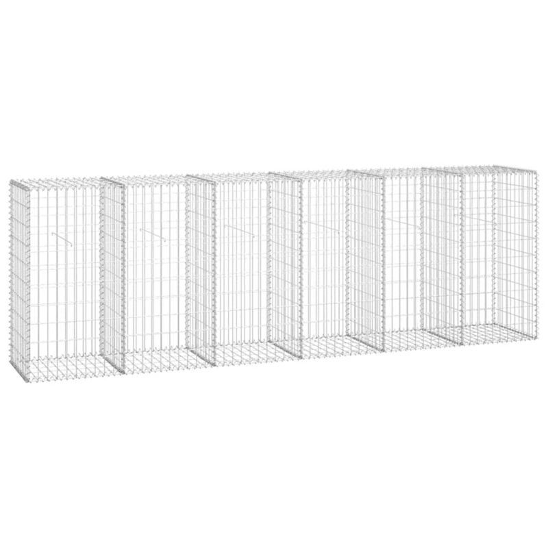 Ogrodzenie gabionowe vidaxl 300 x 50 x 100 cm 143592 srebrny 2 szt