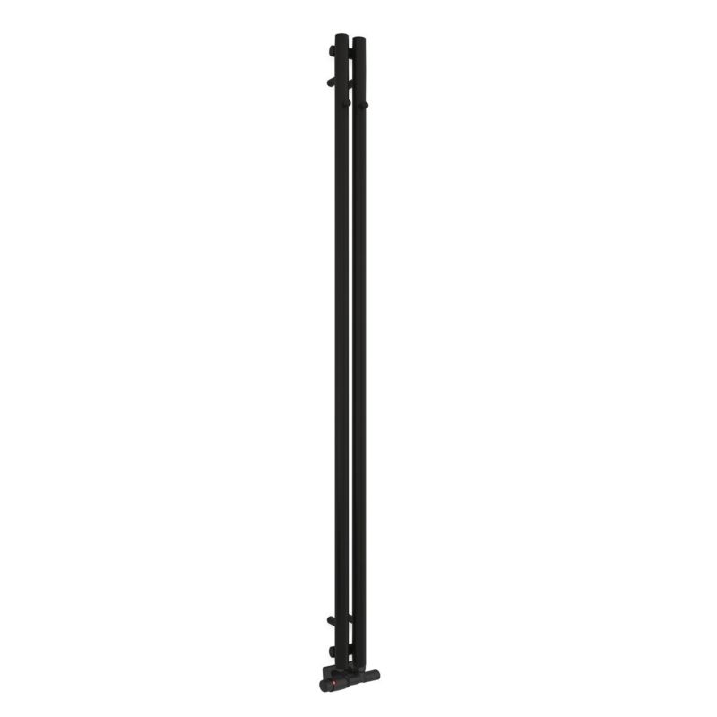 Grzejnik łazienkowy Oltens Stang 180 cm Czarny Mat, Drabinkowy, Dolne podłączenie, 237W, 1 szt.