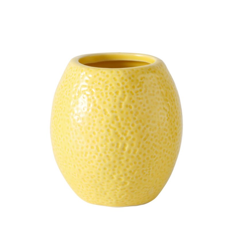Kubek łazienkowy Limone Boltze ceramiczny żółty 8,6 x 8,6 x 9,5 cm 1 szt.