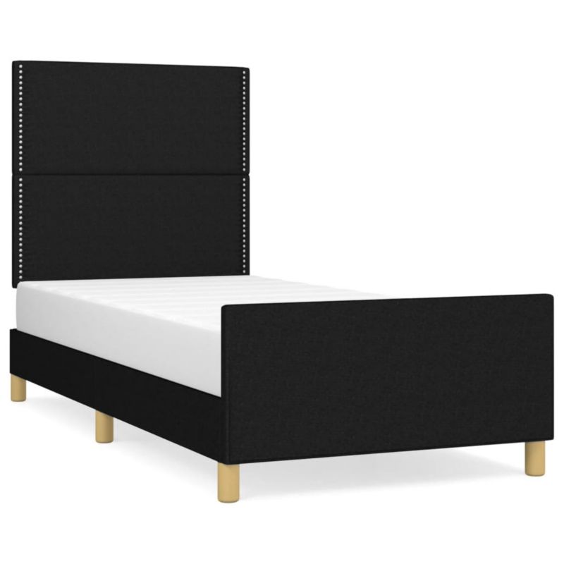 Łóżko tapicerowane WaszeMeble 90x200 cm czarna WM-3124946 1 szt.