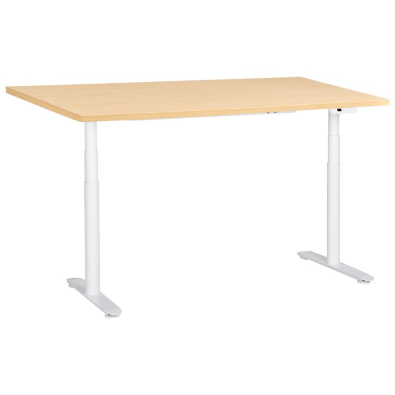 Biurko regulowane elektrycznie Destinas Jasny brąz/ biały 160 cm 72 cm 1 szt.