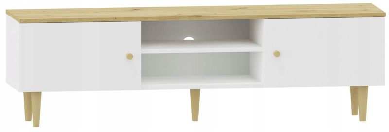 Szafka Matkam stolik RTV RANGE 150 2DO dąb artisan-biały 1 szt.