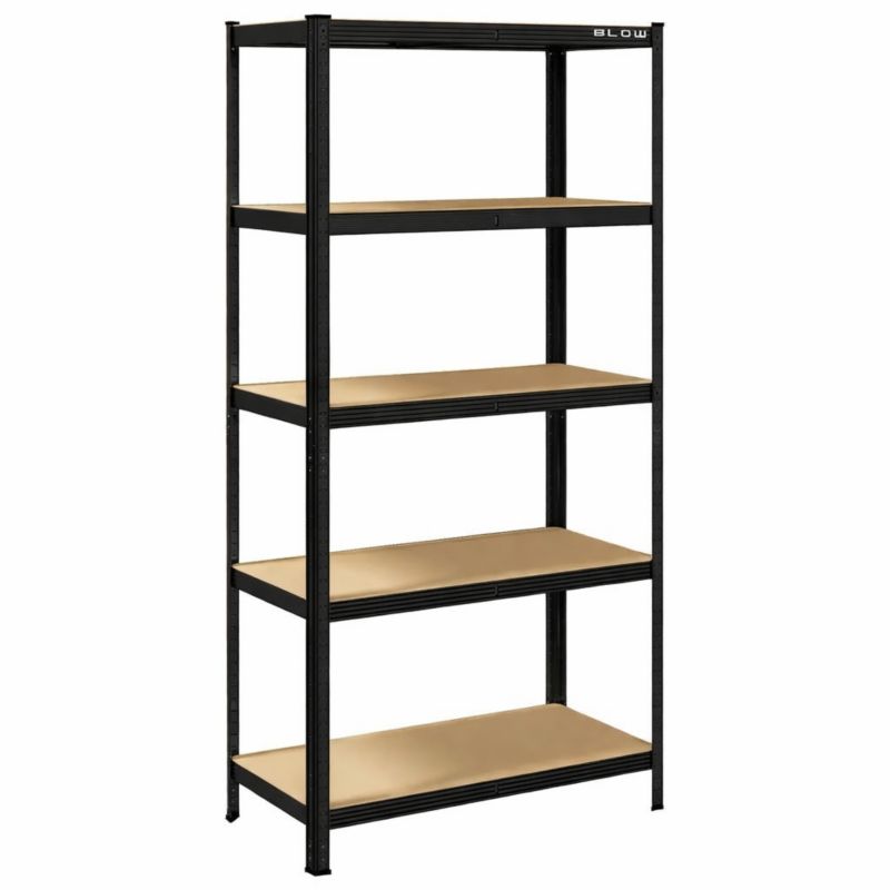 Regał metalowy BLOW magazynowy 180x90x40cm 5 półek MDF 180kg 900kg do garażu 1 szt.