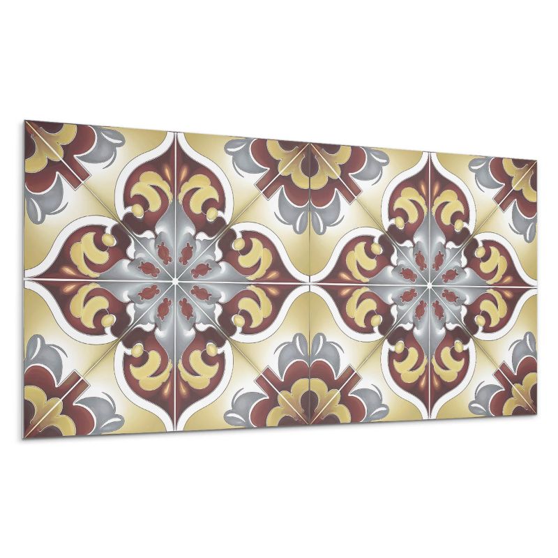 Kafelki samoprzylepne Wallfluent 60x30 cm Dekoracyjny wzór z kwiatami 6 szt.