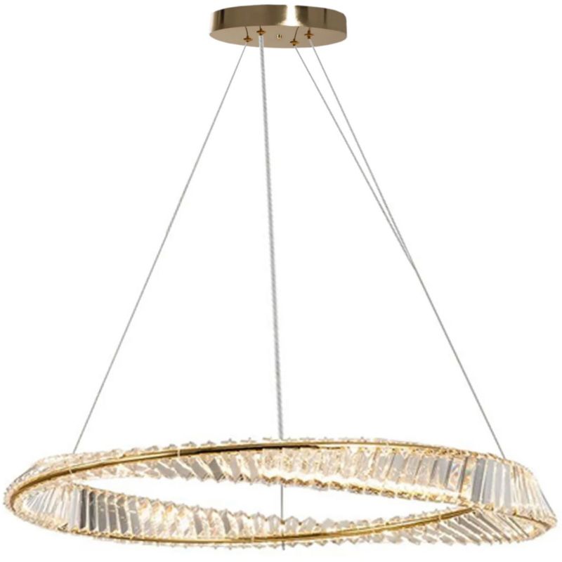Lampa Sufitowa Wisząca Toolight App1202-Cp Cristal Złoty